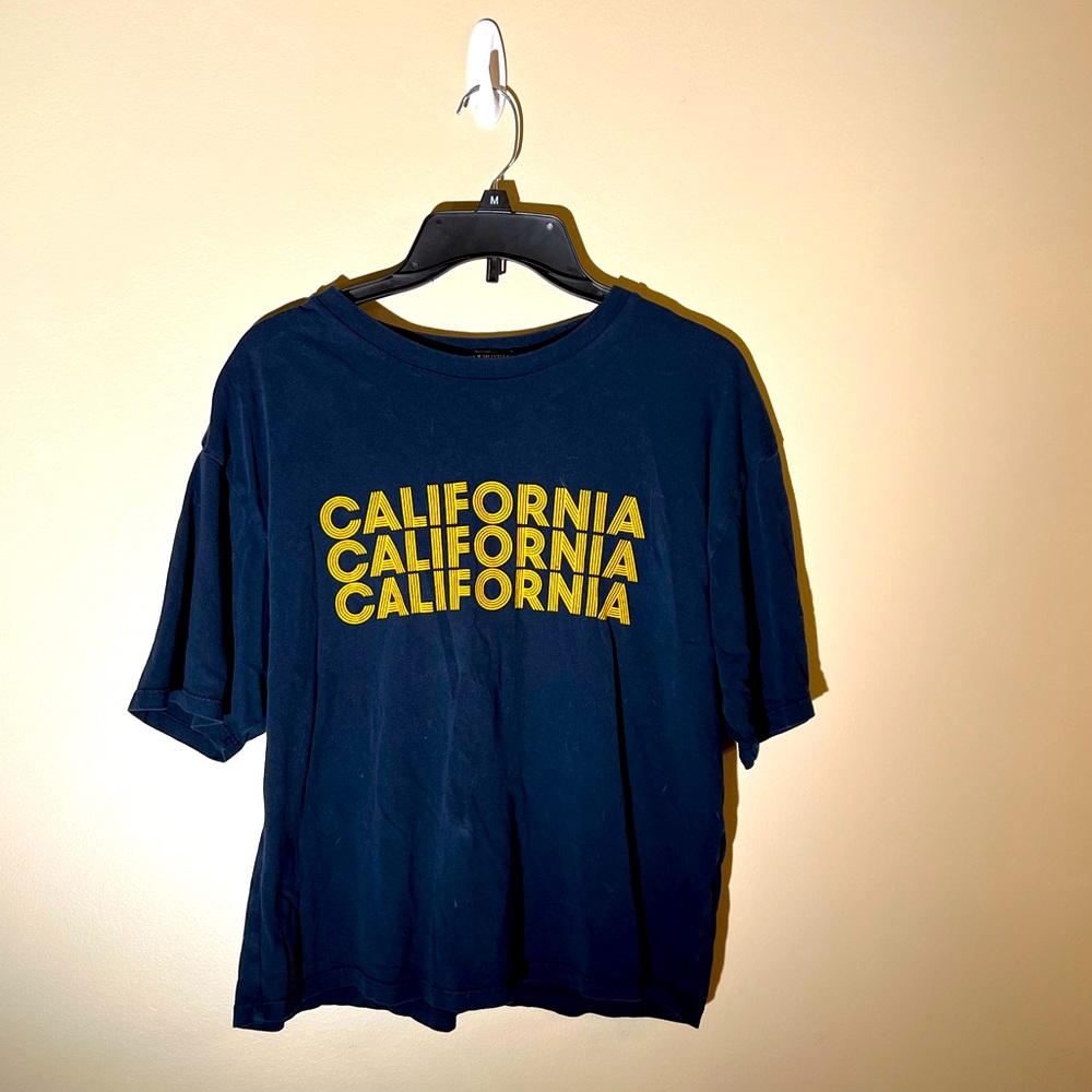 BRANDY❤️MELVILLE NAVY BLUE SHORT SLEEVE California t shirt one size